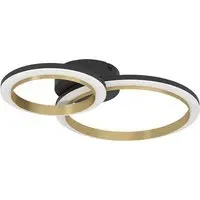 Calliera Circle LED Ceiling Light - Black, Steel