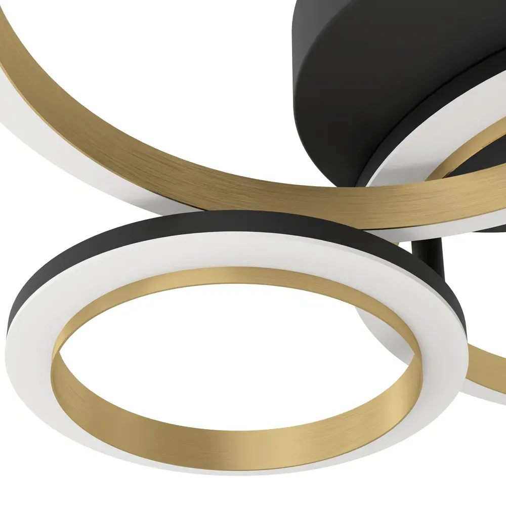 Calliera Circle LED Ceiling Light - Black, Steel