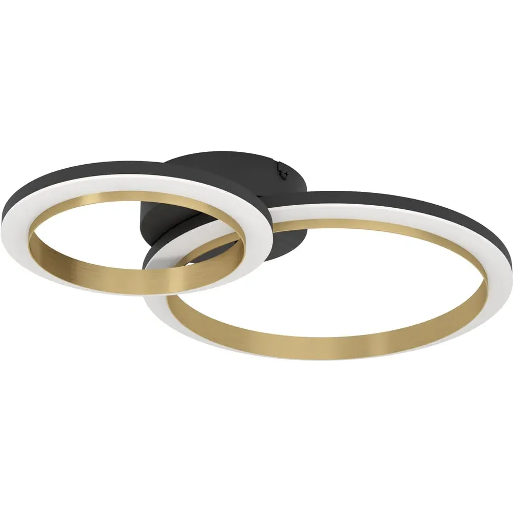 Calliera Circle LED Ceiling Light - Black, Steel image