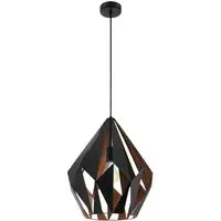 Carlton 1 Diamond Pendant Light - Black, Copper