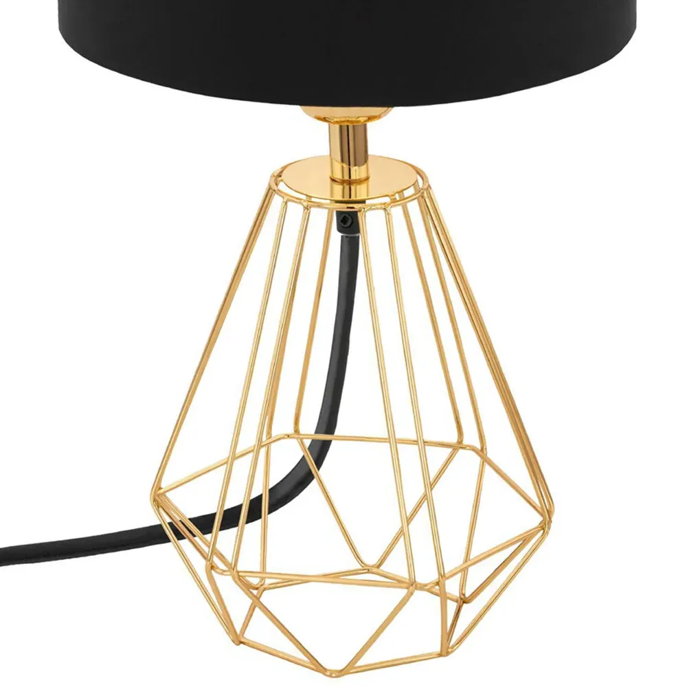 Carlton 2 Geometric Table Lamp - Black, Brass