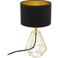 Carlton 2 Geometric Table Lamp - Black, Brass
