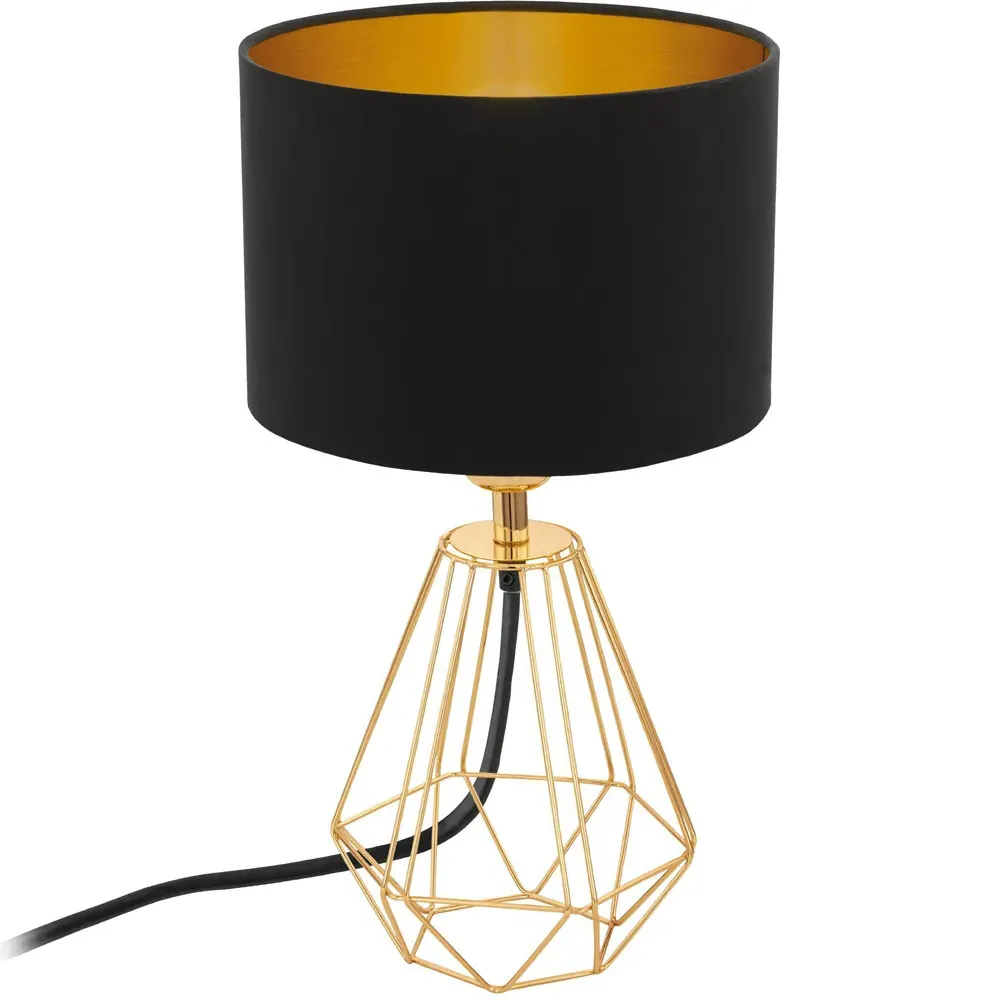 Carlton 2 Geometric Table Lamp - Black, Brass image