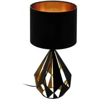 Carlton 5 Geometric Table Lamp - Black, Copper