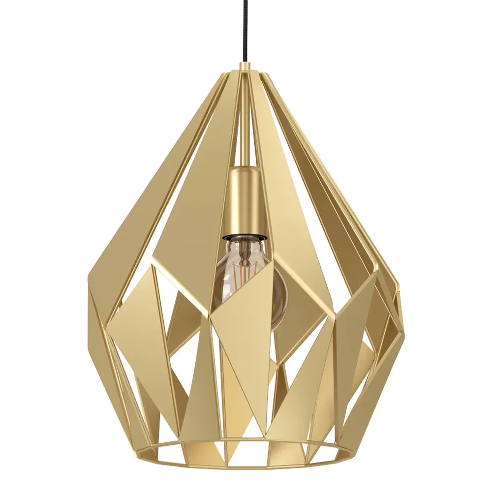 Carlton Diamond Pendant Light - Gold, Steel