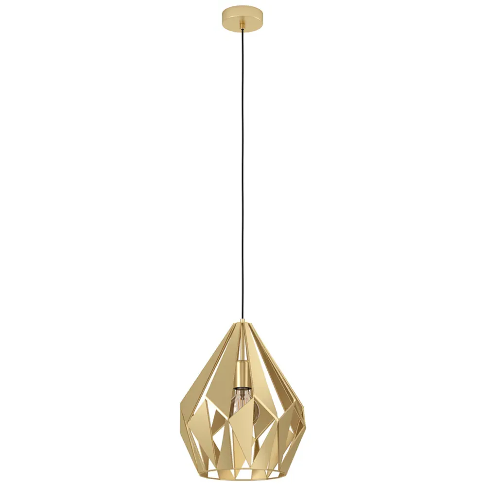 Carlton Diamond Pendant Light - Gold, Steel