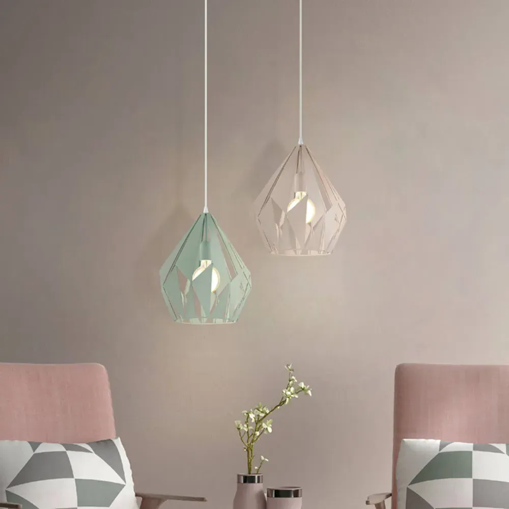 Carlton P Geometric Pendant Light - Apricot