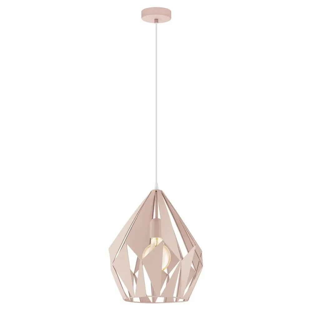 Carlton P Geometric Pendant Light - Apricot