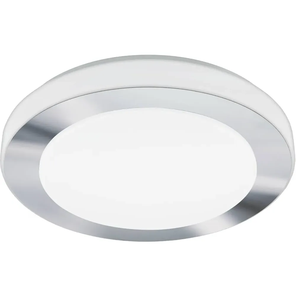 Carpi Round LED Ceiling Light IP44 - Chrome, Steel