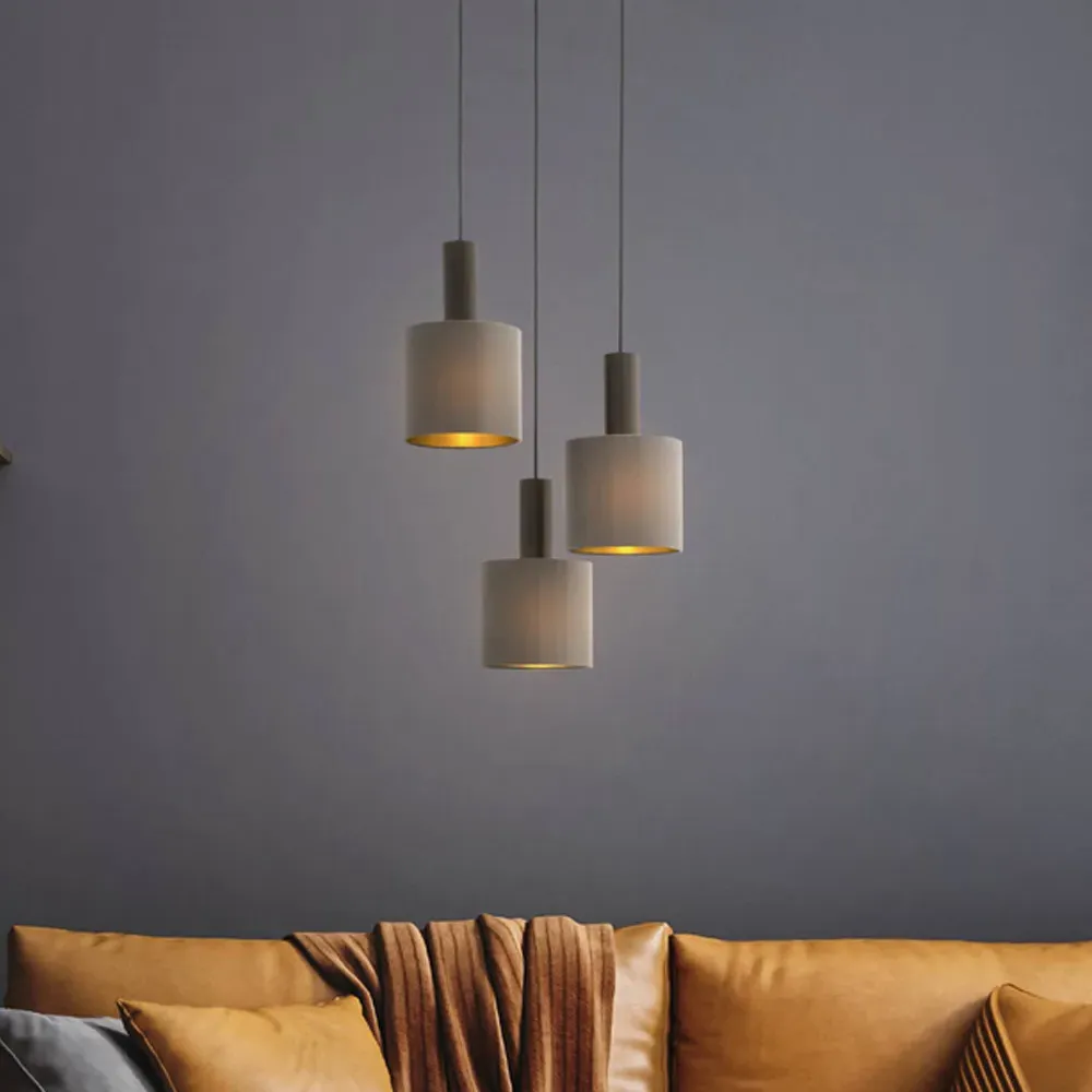 Concessa 1 Cluster Pendant Light - Cappuccino, Fabric
