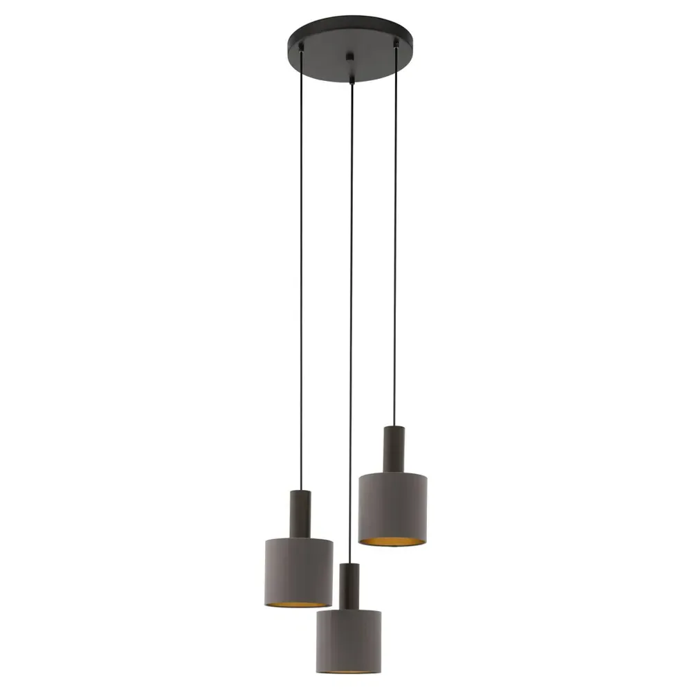 Concessa 1 Cluster Pendant Light - Cappuccino, Fabric image