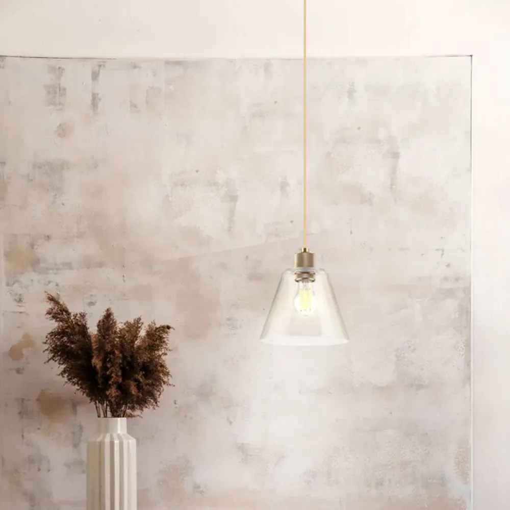 Copley Conical Pendant Light - Clear, Gold