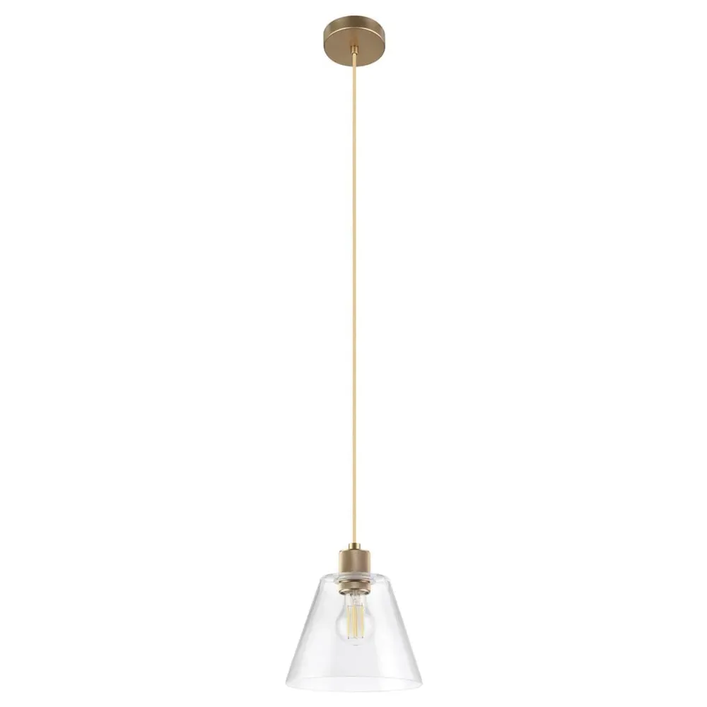 Copley Conical Pendant Light - Clear, Gold image