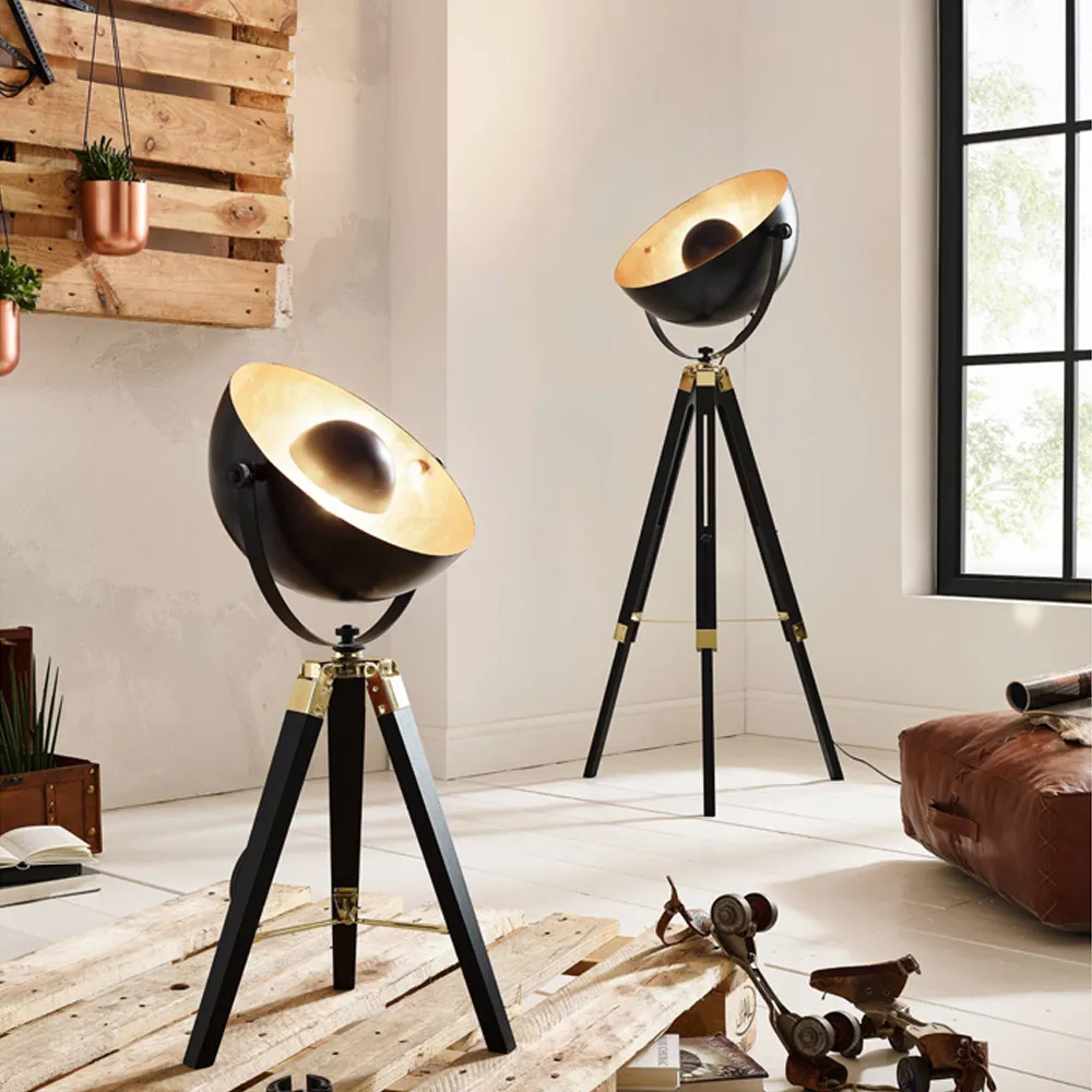 Covaleda Adjustable Floor Lamp - Black, Gold