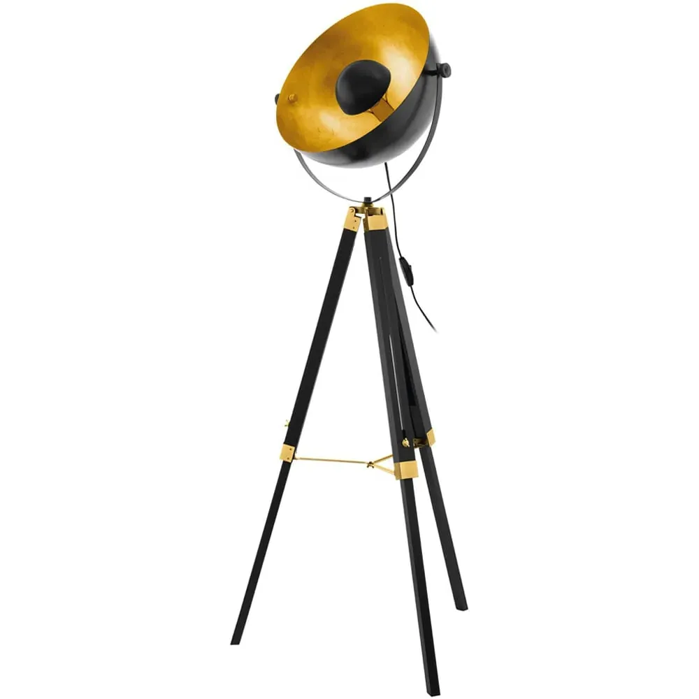 Covaleda Adjustable Floor Lamp - Black, Gold image