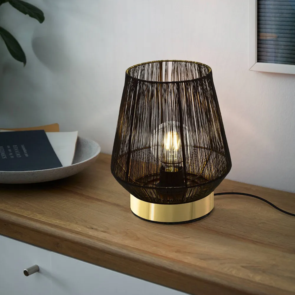 Escandido Table Lamp - Black, Brass