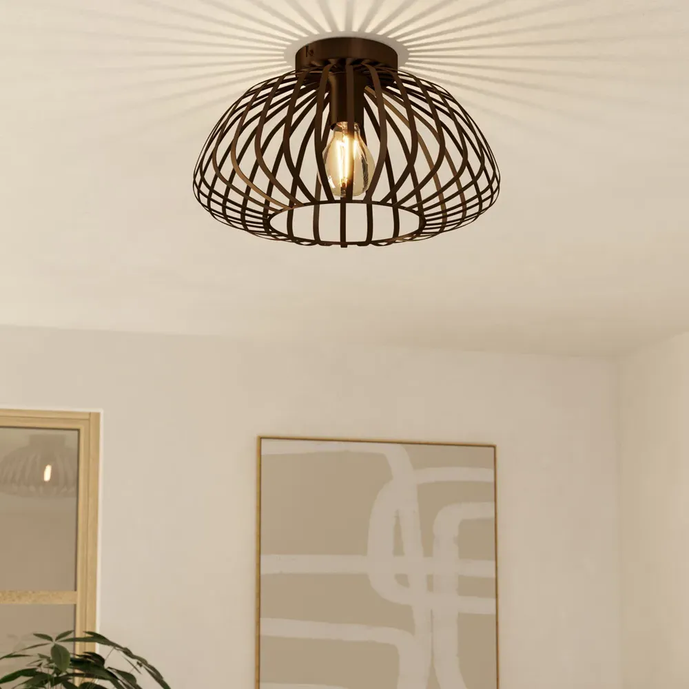 Espinal Caged Ceiling Light - Bronze, Steel