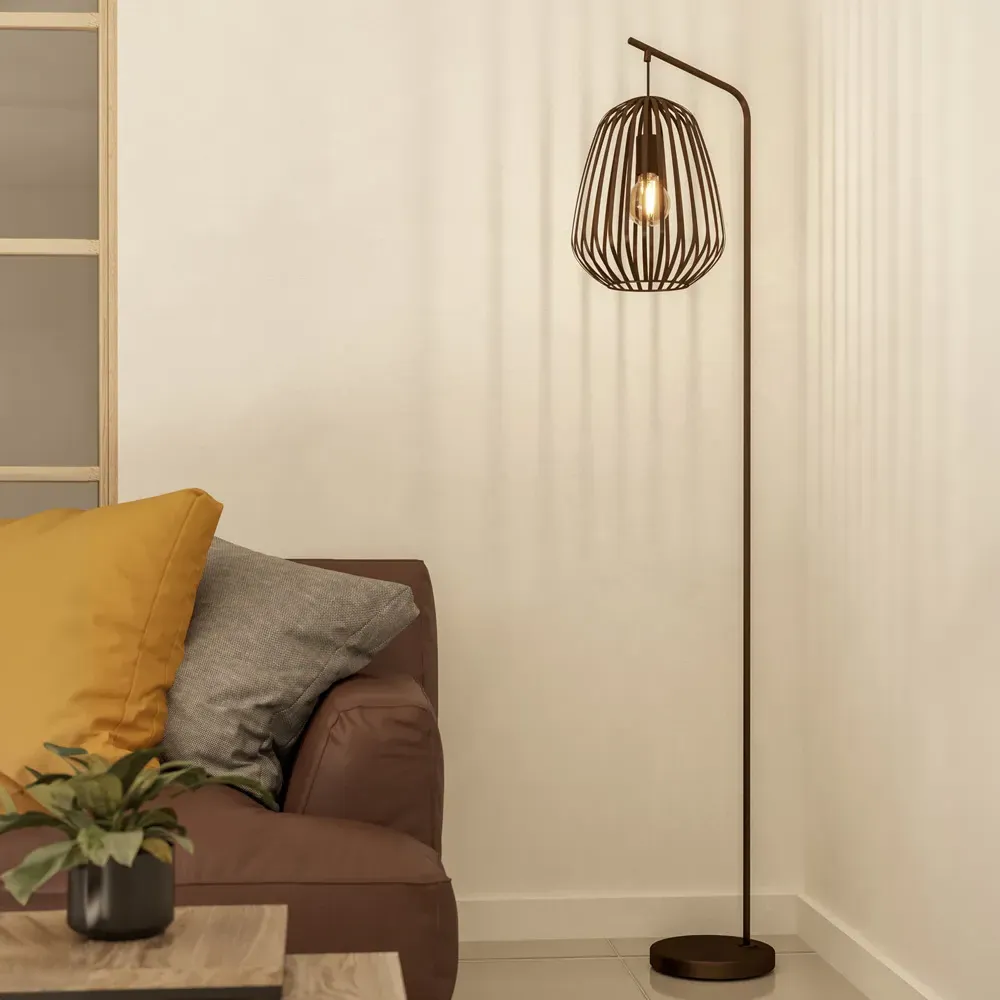 Espinal Caged Floor Lamp - Bronze, Steel