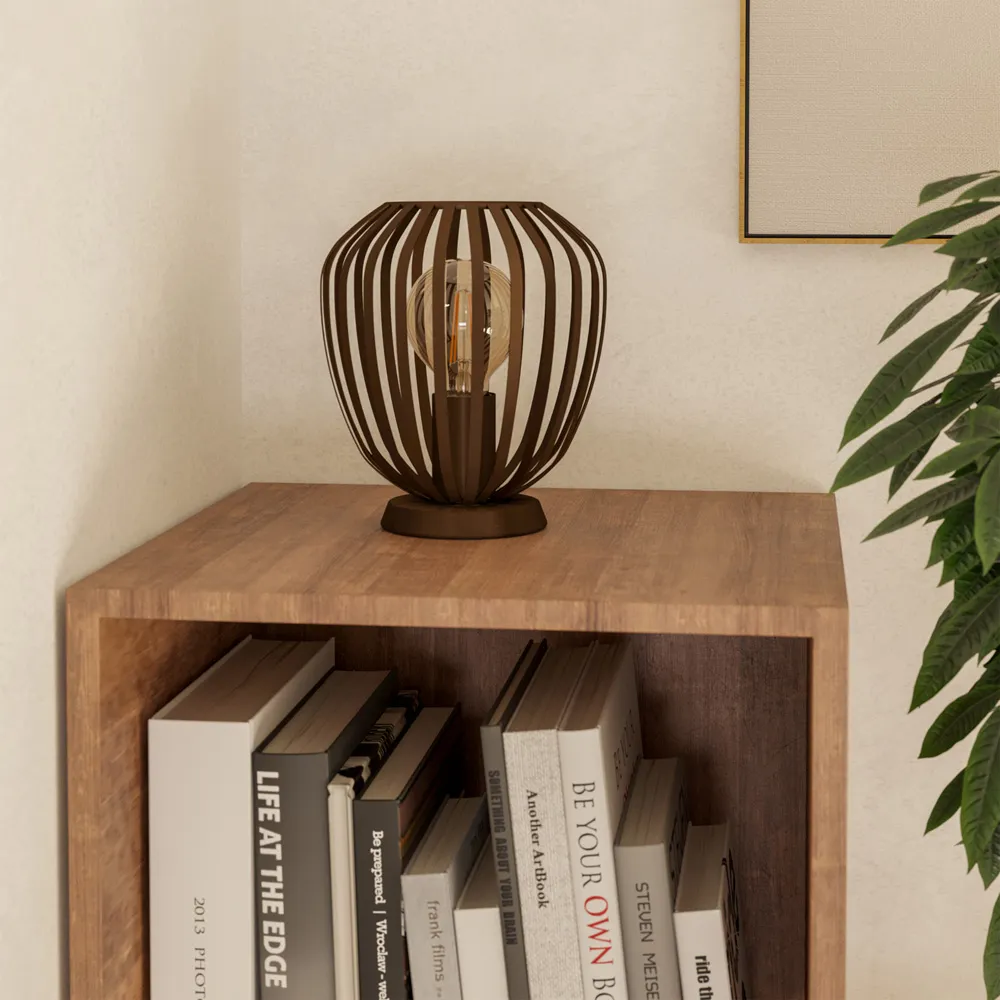 Espinal Caged Table Lamp - Bronze, Steel