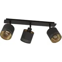 Esteperra 3 LED Fabric Ceiling Spotlight - Black
