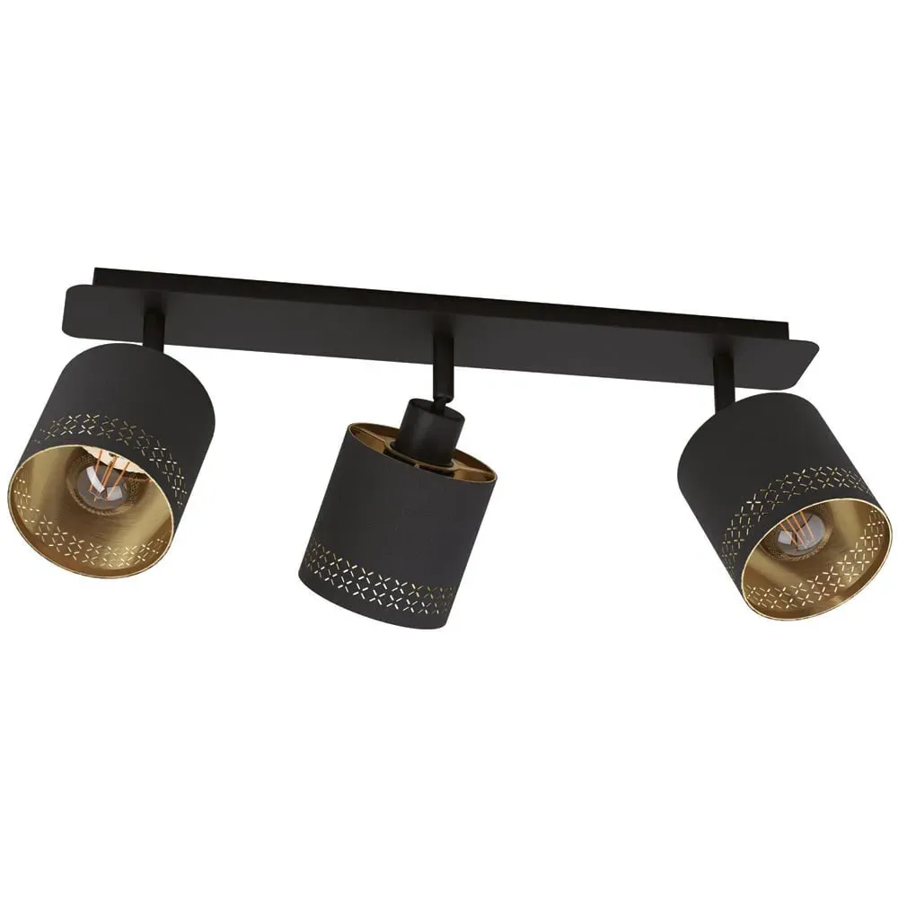 Esteperra 3 LED Fabric Ceiling Spotlight - Black image