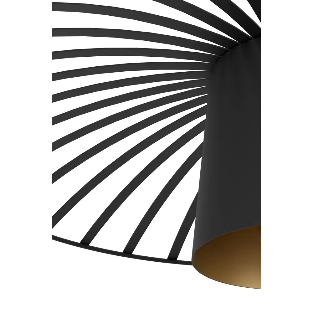 Felixkirk Round Pendant Light - Black, Metal