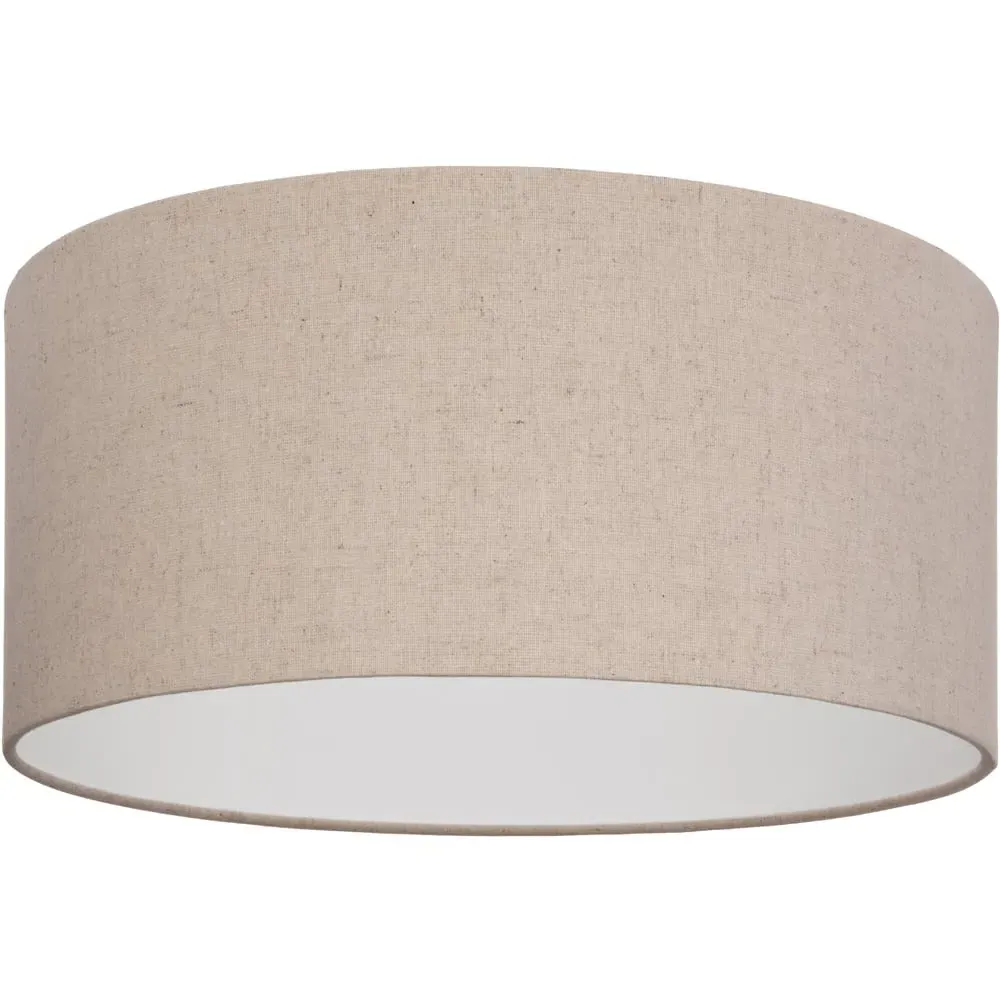 Feniglia Drum Ceiling Light - Beige, Linen image