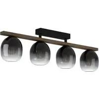 Filago Ombre Glass Ceiling Light - Black, Walnut