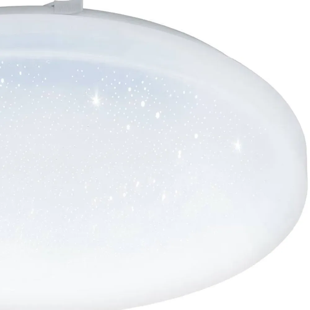 Frania-S Round Flush Ceiling Light - White, Metal
