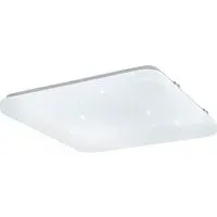 Frania-S Square Flush Ceiling Light - White, Metal