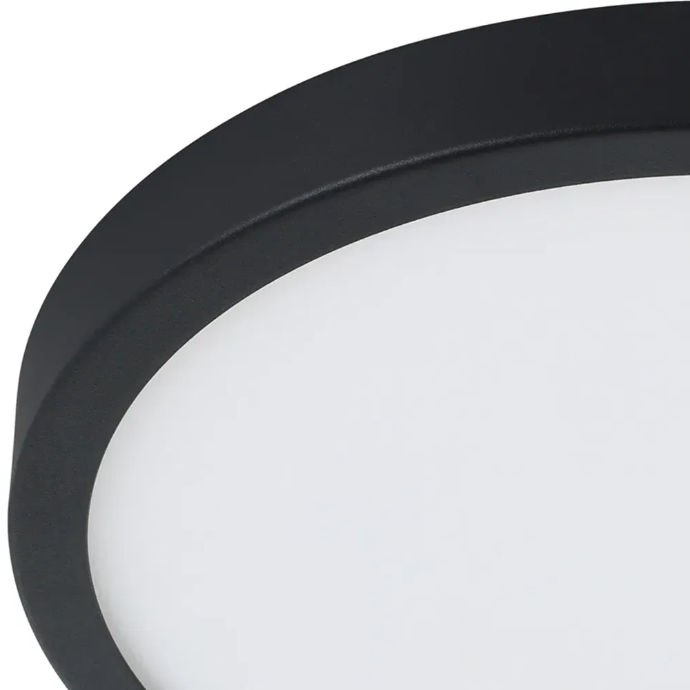 Fueva-Z Round Smart LED Ceiling Light - Black, Metal