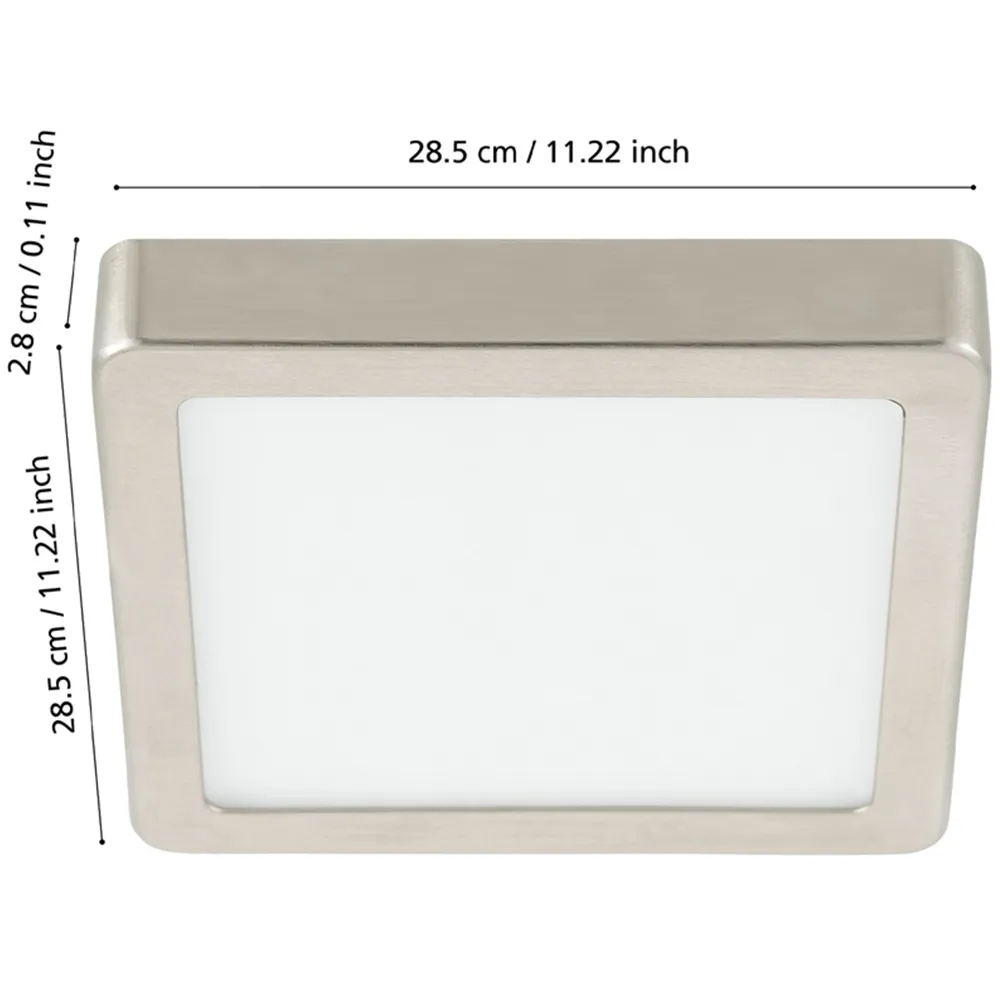 Fueva-Z Square Smart LED Ceiling Light - Silver, Metal