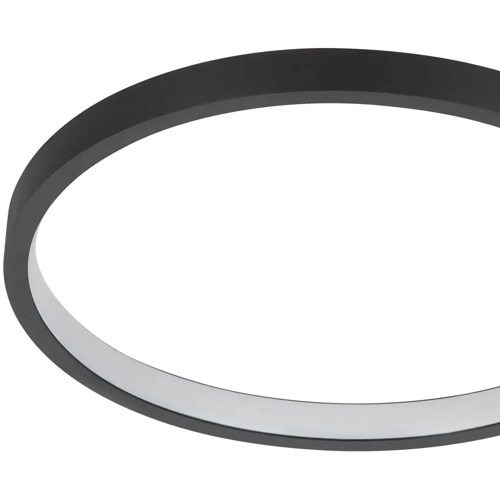 Gafares LED Round Flush Light - Black, Metal