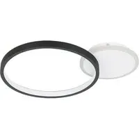 Gafares LED Round Flush Light - Black, Metal