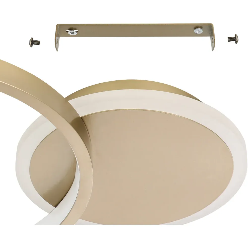 Gafares LED Round Flush Light - Gold, Metal