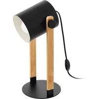 Hornwood Table Lamp with Pivoting Head - Black, Pinewood