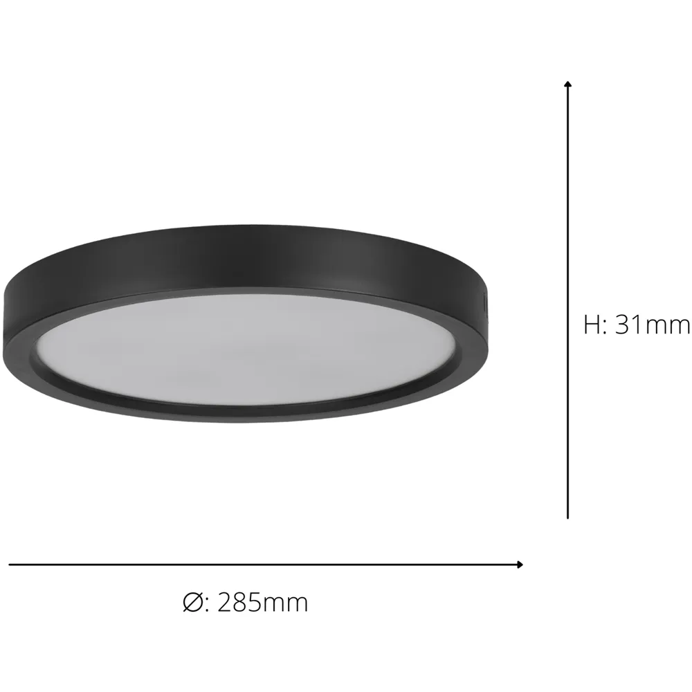 Idun-E LED Ceiling Light - Black