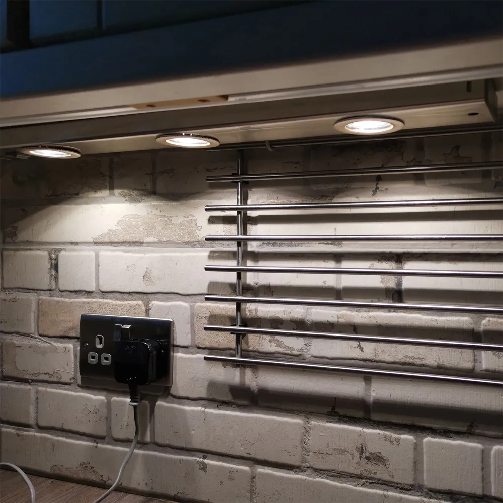 Kob Under Cabinet LED Light - Silver, Metal