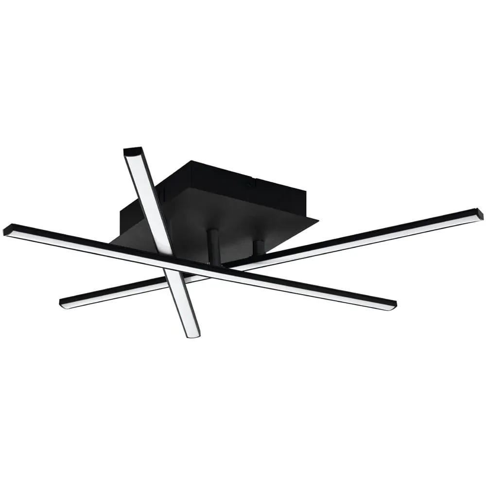 Lasana 3 Light LED Ceiling Light - Black