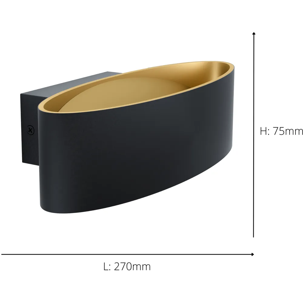 Maccacari LED Wall Light - Black, Aluminium