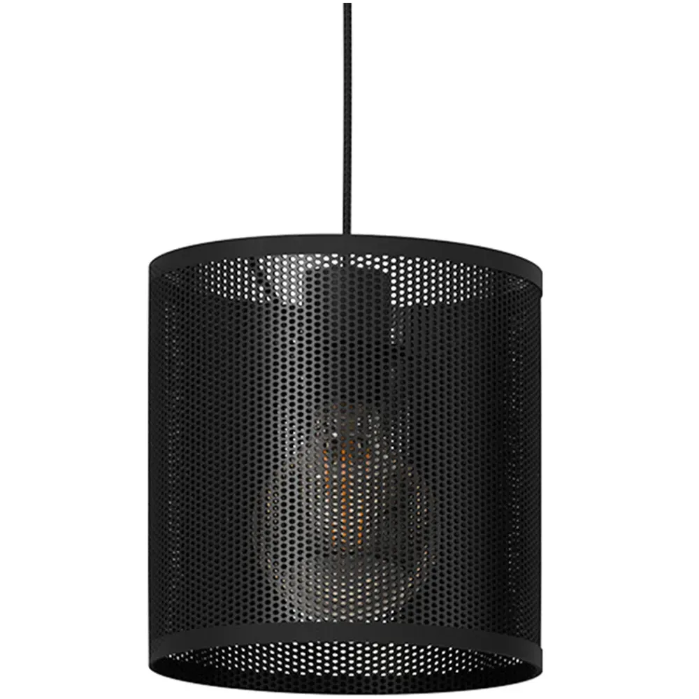 Manby 3 Light Industrial Pendant Light - Black