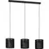 Manby 3 Light Industrial Pendant Light - Black