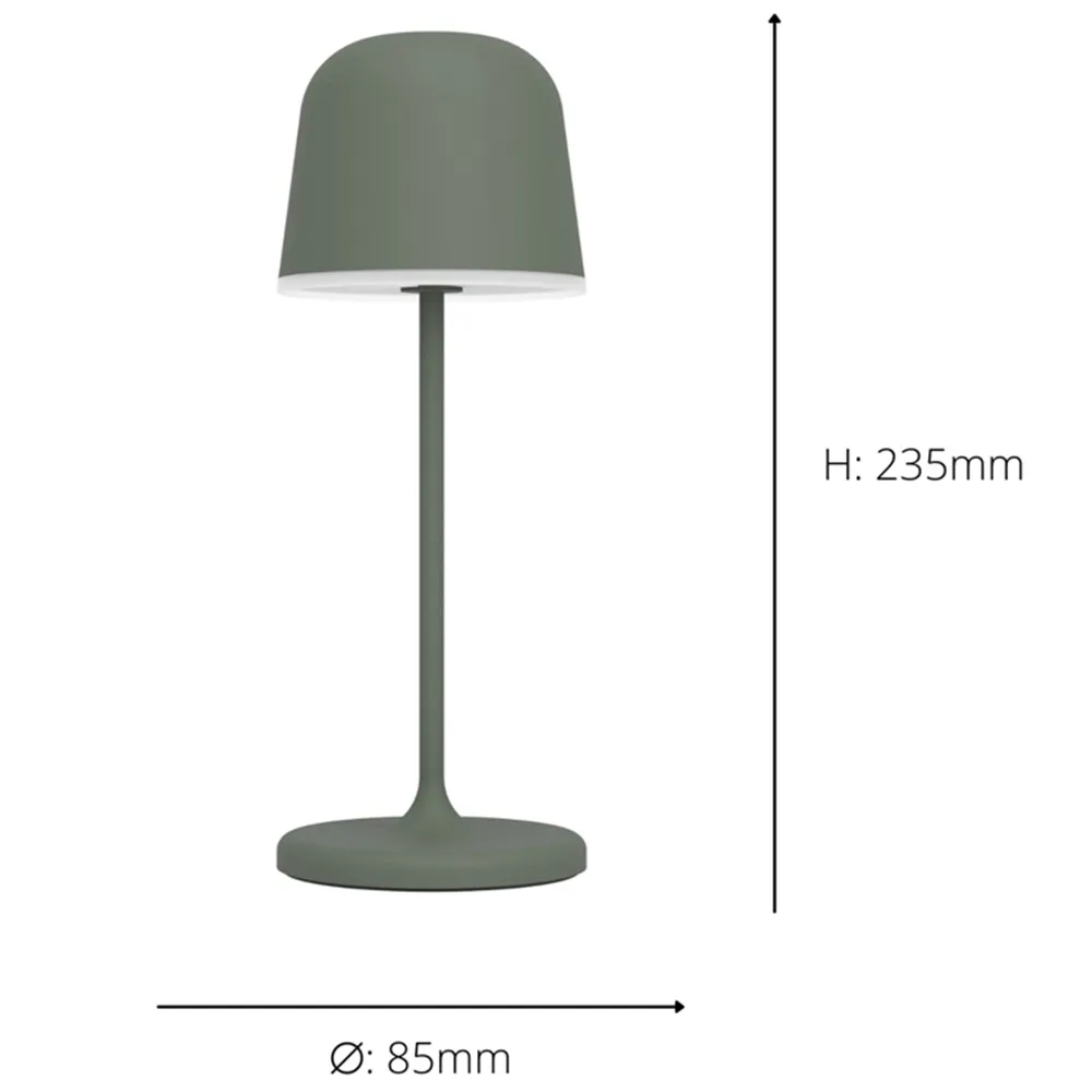 Mannera-S Portable Table Light with Touch Dimmer - Green