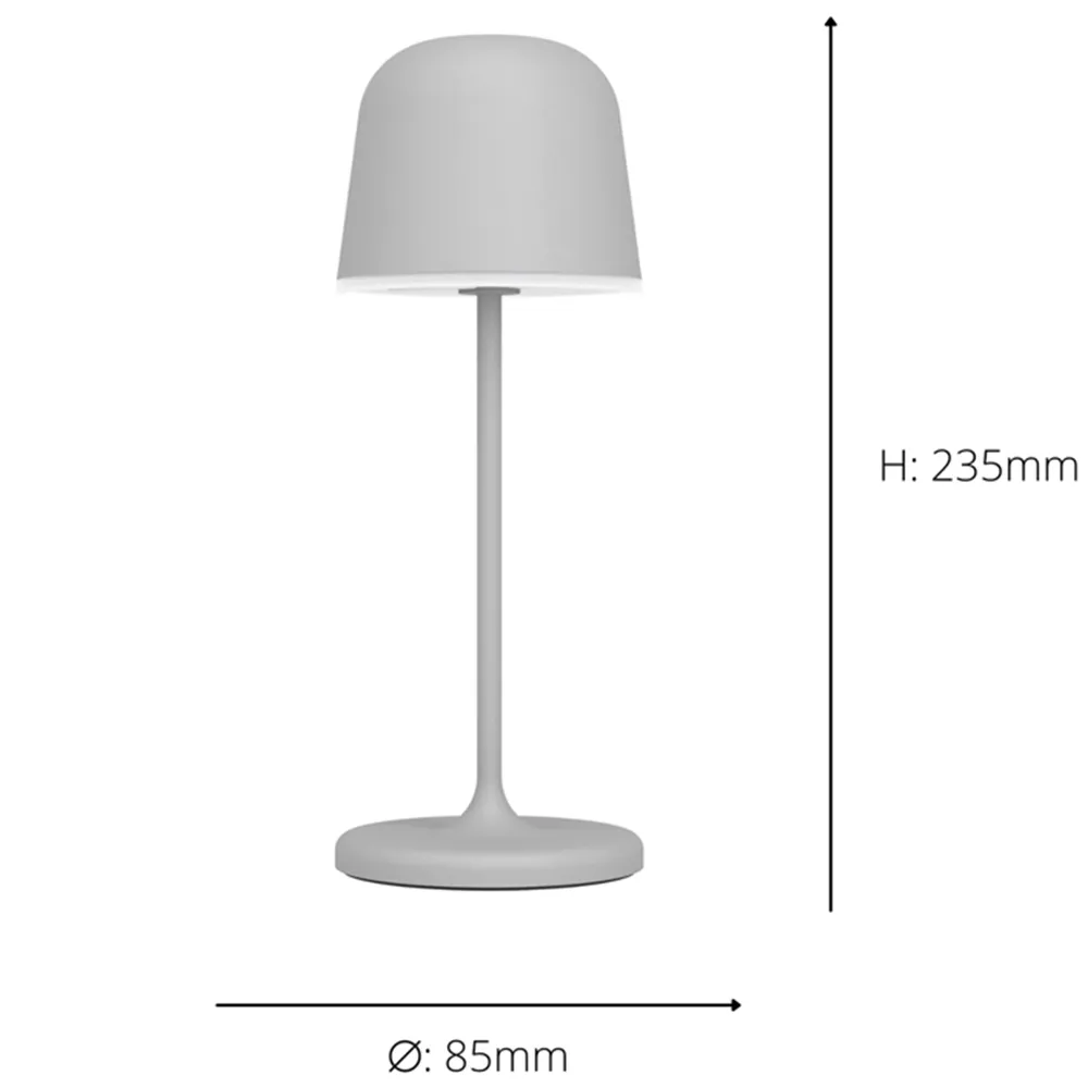 Mannera-S Portable Table Light with Touch Dimmer - Grey