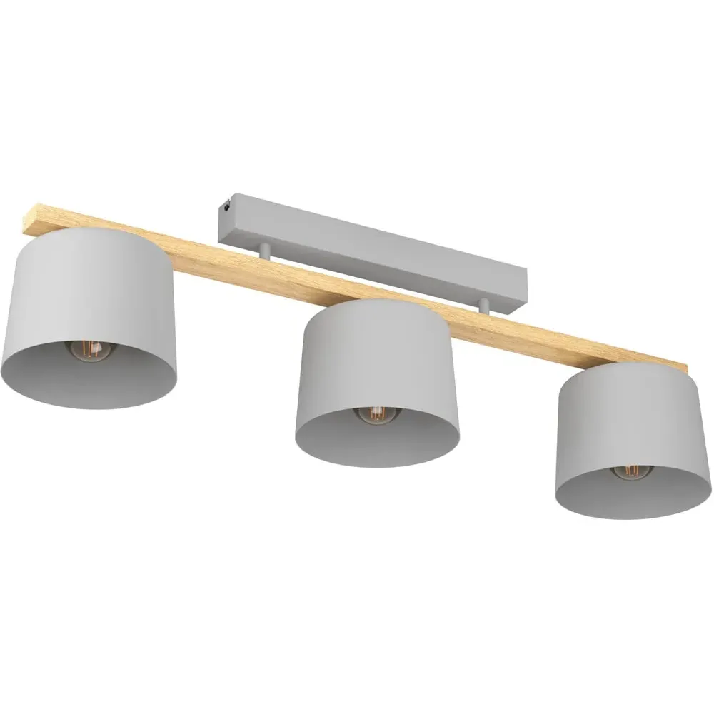 Mariel 3-Light Ceiling Light - Grey, Wood