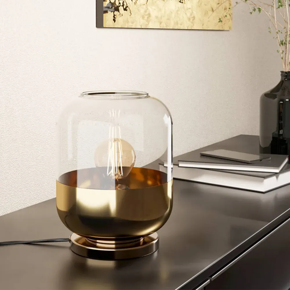 Maryvilla Table Lamp - Gold and Clear, Glass