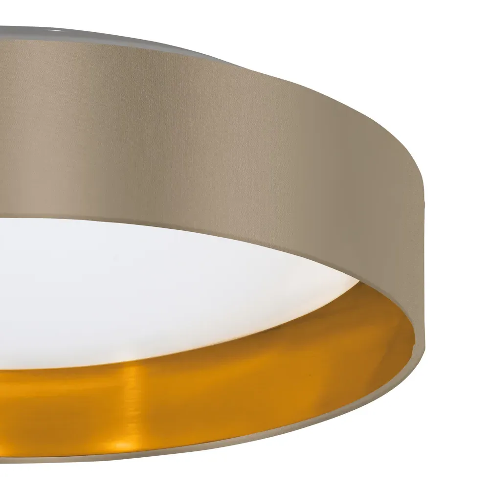 Maserlo Round Ceiling Light - Cappuccino, Fabric