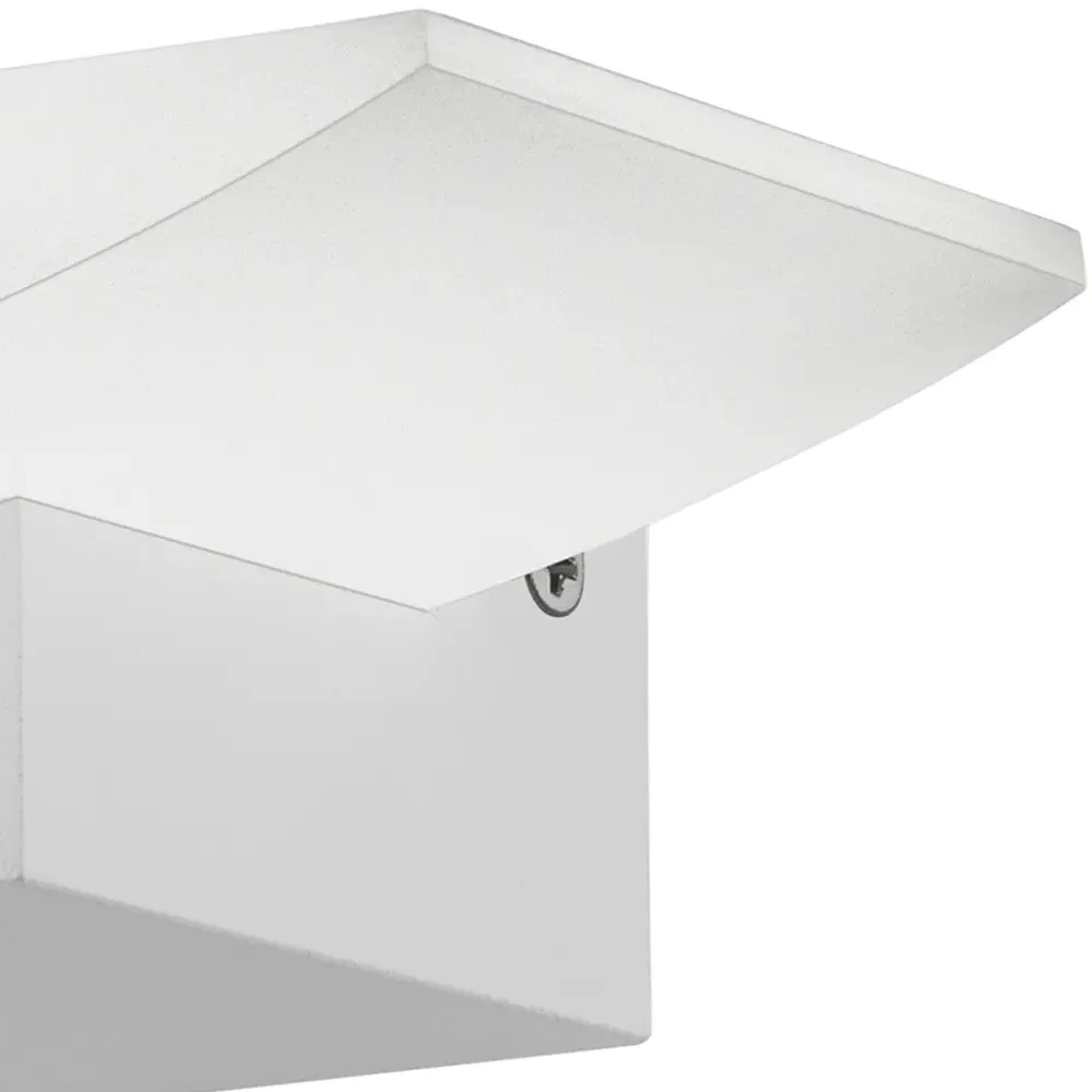 Metrass Uplighter LED Wall Light - White, Aluminium