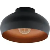 Mogano2 Round Ceiling Light - Black and Copper, Metal