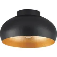 Mogano2 Round Ceiling Light - Black and Gold, Metal